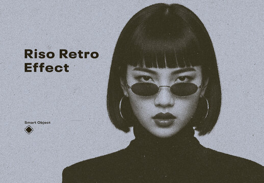 Vintage Riso Retro Photo Effect