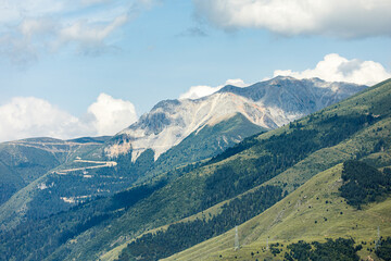 mountain landscape with snow
