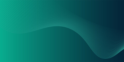 Soft green wavy lines black and green background.