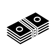 Fototapeta premium Cash Bundle icon design