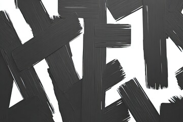 Abstract paint strokes, black on white