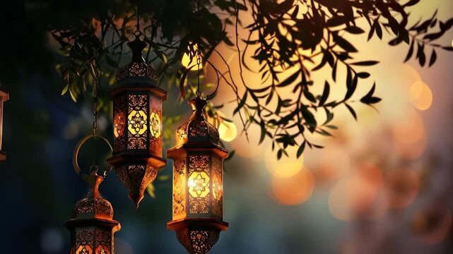 Bright holiday composition for happy and joy celebrate a Ramadan