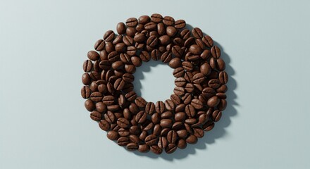 Coffee beans on white background