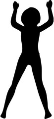 Elegant vector illustration of standing fashion models posing in silhouette, a study of the human body's beauty and form
