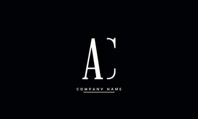 AC, CA, A, C Abstract Letters Logo Monogram