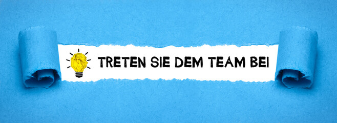 Treten Sie dem Team bei	

