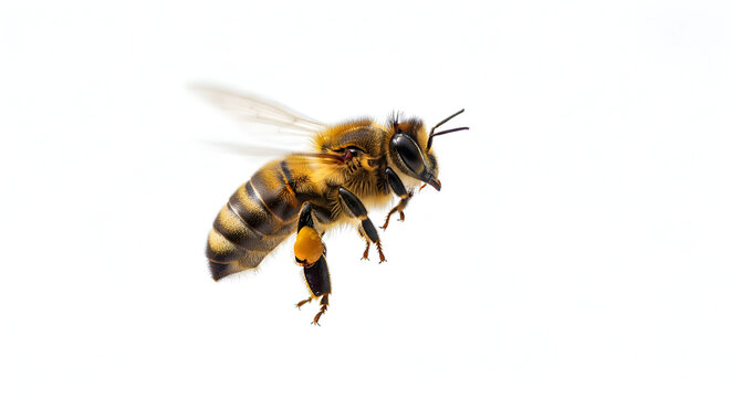 bee on white background