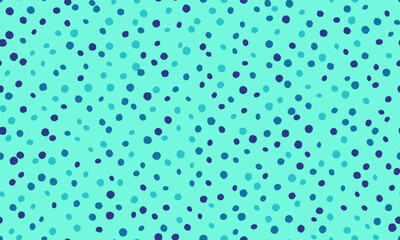 Vibrant teal background adorned with a playful scattering of teal and navy dots. This cheerful, abstract pattern evokes feelings of joy and energy.