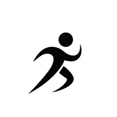Running man, athletics, marathon, summer sport, run icon isolated on white background