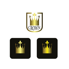Luxury Crown Badge & Icon Vector Illustration, Ornamental Gold Crown Design for Fashion Labels, Regal Silhouette Branding