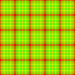 Attire pattern check fabric, mat background plaid seamless. 2025 vector texture tartan textile in bright and yellow colors.