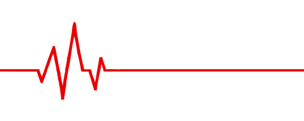 Red heartbeat line icon. vector illustration