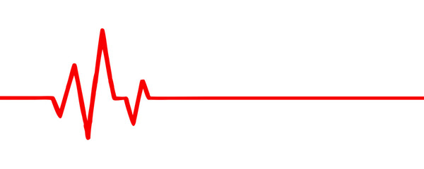 Red heartbeat line icon. vector illustration