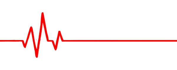 Red heartbeat line icon. vector illustration