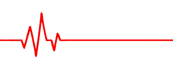 Red heartbeat line icon. vector illustration