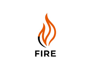 Fire Flame Logo design template. vector Illustration