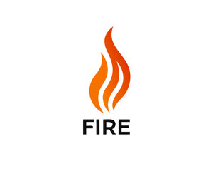 Fire Flame Logo design template. vector Illustration