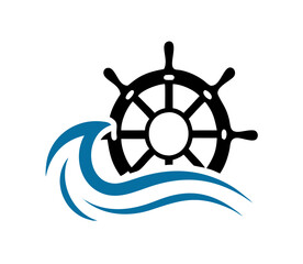 Obraz premium steering wheel / ship wheel icons set - Nautical symbols. Vector illustration