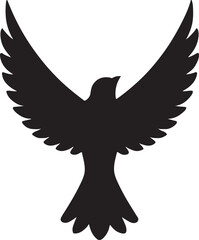 Obraz premium Bird wings in flight upward silhouette vector, dynamic design for nature, wildlife, and art.