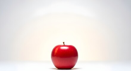 red apple on white