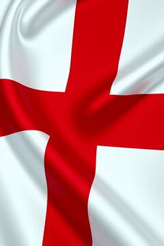 Close-up of a Waving English Flag