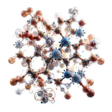 3D image of Ciclesonide skeletal formula - molecular chemical structure of  glucocorticoid isolated on white background
