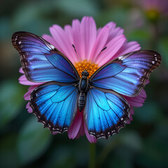 The beautiful butterfly on the  flower.