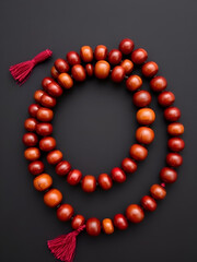 Obraz premium Lobular red sandalwood prayer beads bracelets