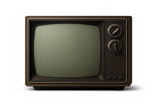 Retro Television: A detailed studio shot captures an antique television set, a relic of the past, showcasing a sense of nostalgia and retro design aesthetic.