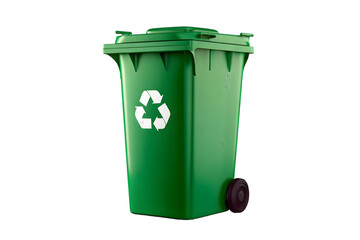 Green Recycling Bin Eco-Friendly Waste Management Symbol
