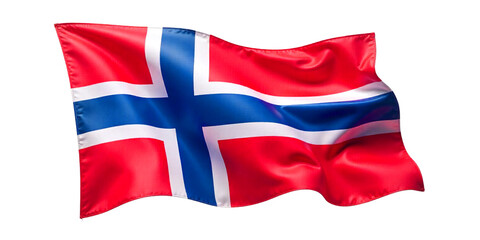 A waving flag of Norway.