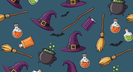 halloween seamless background