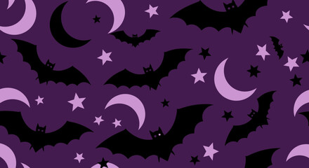 seamless background with purple flowers