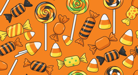 seamless pattern with funny cartoon animals