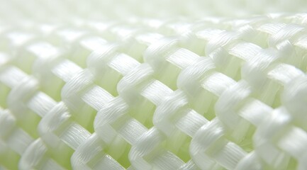 Close-up of a white woven fabric