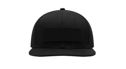 Isolated black baseball cap template, blank velcro patch, sport, headwear, casual apparel