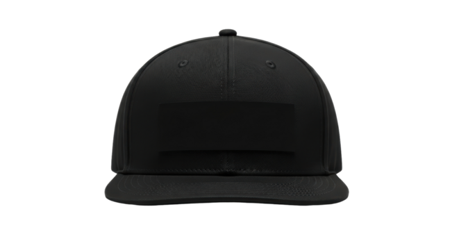 Isolated black baseball cap template, blank velcro patch, sport, headwear, casual apparel