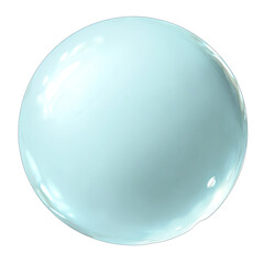 Obraz premium Light-blue, round, glossy sphere