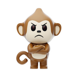 Angry Monkey 3D Character Illustration.