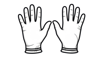 Isolated medical gloves protection pair for healthcare procedure against pathogen and germ