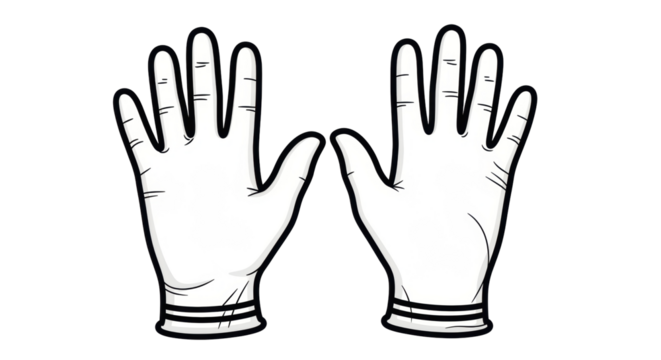 Isolated medical gloves protection pair for healthcare procedure against pathogen and germ