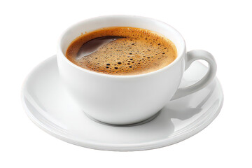 White Coffee Cup with Dark Espresso