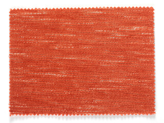 Natural fabric swatch samples isolated on white background 