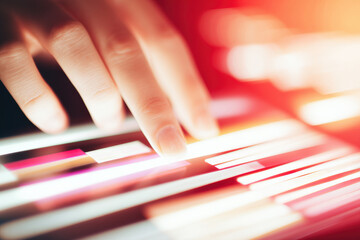 modern workout session depicted on tablet featuring ar blurred white text bars illustrating innovative approach to