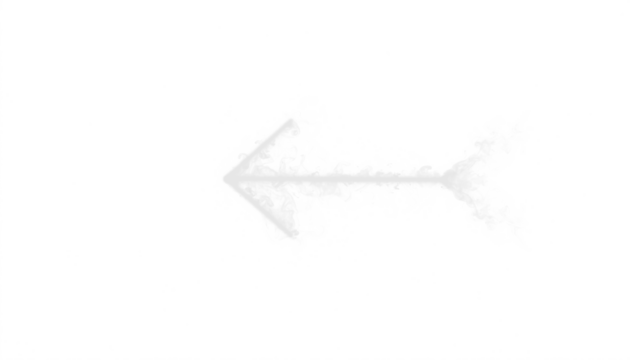 PNG smoke arrow with a glowing smoky aura on transparent background, ideal for overlays, fantasy art, motion design, digital effects, mystical themes, and creative graphic projects.