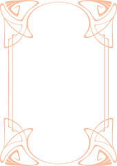 Abstract Art Nouveau Line Art Frame