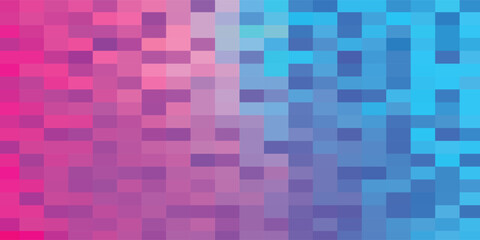Abstract pixelated background in shades of pink and blue, transitioning smoothly from one color to the other.