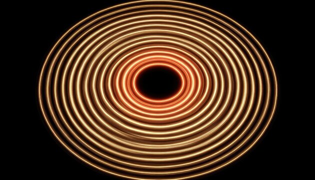 Concentric glowing rings