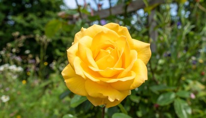 Close-up of a vibrant yellow rose (1)