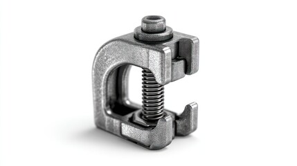 Metal clamp closeup